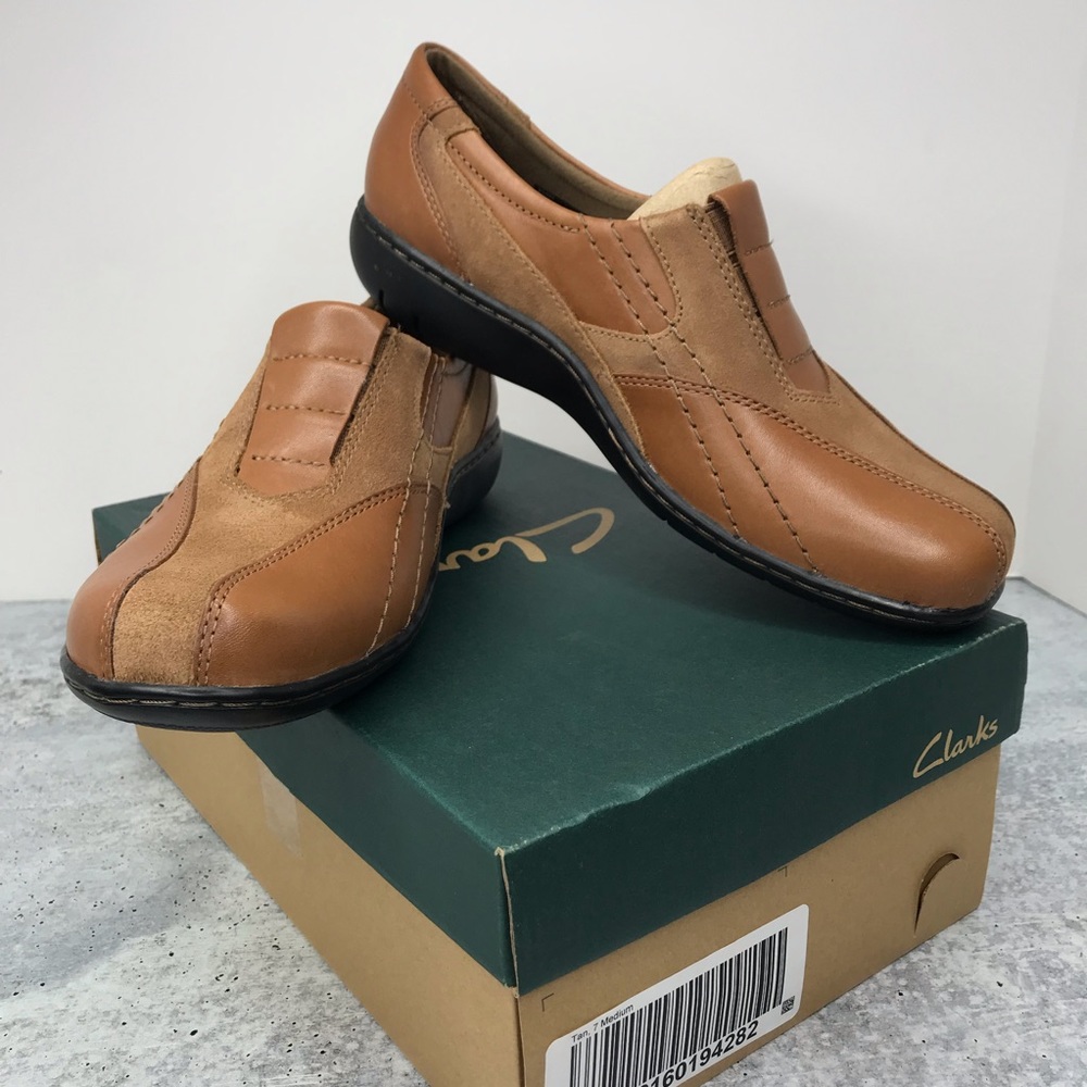 Clarks Bendables Bingo Q Leather Slip-On Loafer 7M